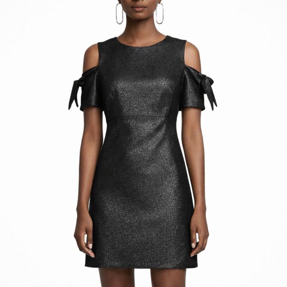 Bergdorf Goodman Milly Tie-Sleeve Cold Shoulder Cocktail Mini Dress sz 6